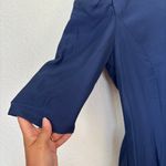 All that jazz Vintage 80s Solid Button Front Short Sleeve Bow Back Dress Photo 4