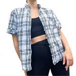Victoria's Secret Victoria’s Secret Plaid Flannel Short Sleeve Button Down PJ Shirt Size Medium Photo 0