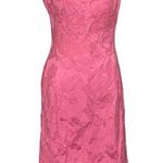 Lavia 18 Pink Floral Overlay Appliqué Sheath Dress Size M Photo 0