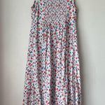 Old Navy White Floral Fit & Flare Linen-Blend Midi Dress M NWT Photo 5