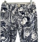 Ecru  Paisley Print Cropped Lightweight Ankle Pant Size 0 Photo 4