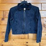 ZARA  Trafaluc Navy Blue Distressed Zip-up Jacket Photo 0