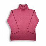 Pretty garden Pink Tunic Turtle Neck Long Sleeve Knit Sweater Dress Women's Sz M Photo 1