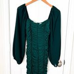 Hello Molly  Luxury Love Dark Green Long Sleeve Ruched Dress Size Small Photo 3