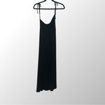 EXPRESS Black Tie-Strap Maxi Dress Size Small Adjustable and Stretchy Photo 3