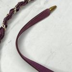 Purple Faux Suede Gold Tone Chain Woven Tie Belt One Size OS Photo 11
