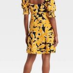 Who What Wear  Yellow Floral Linen Dress XL Photo 1