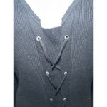 Lane Bryant  NWT Black Long-Sleeve V-Neck Lace-Up Front Sweater Dress 18/20 $99 Photo 7