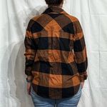 Blu Pepper Orange Plaid Buffalo Print Shacket Sz S Photo 11