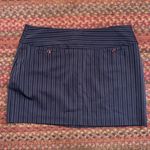 90s VTG LOW RISE GANGSTER STRIPE SUIT MINI SKIRT BOSS BABE Gray Size L Photo 2