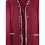 VTG 80s Women’s Old Money Old Lady Sz 10 Jacket Skirt Shirt 3 Piece Suit Red Photo 1