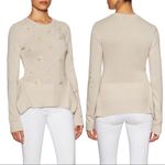 BCBGMAXAZRIA • Loretta beaded pullover sweater embellished jewel cream ecru Photo 2