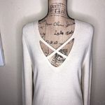 Free People V Neckline Cream Sweater Dress with Bell Sleeves Size Large Photo 1