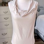 Forever 21 Drape Neck Sleeveless Top Champagne Tan Shimmery Shirt Womens Small Photo 8