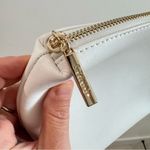 STAUD  White Leather Make Up Bag Cosmetic Bag Dopp Bag Photo 4