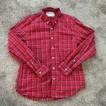 Chubbies  Red Plaid Button Down Long‎ Sleeve Shirt Women's Medium Photo 1