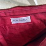 Sole Society  Red Embroidered Clutch with Tassel Photo 4