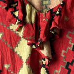 Ralph Lauren LAUREN WO SIZE 3X COTTON MODAL BLEND TOP RUFFLE ACCENT AZTEC PRINT Photo 4