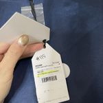 English Factory NEW!  Dot Printed Satin Long Sleeve Romper Navy Medium Photo 6