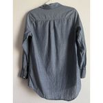 J.CREW Women’s Chambray Half Button Down Popover Shirt Rolled Tab Sleeves Size S Blue Photo 10