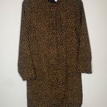 J. Crew Black Camel Dotted High Neck Dress Ruffle Sz 6 Photo 4