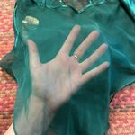 Victoria's Secret 80s VTG GREEN SATIN MESH BODYSUIT ONE PIECE Photo 5