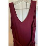 1 Piece Jumpsuit 2 Pockets V Neck & V Back NEW XL Wine red Photo 7