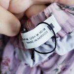 ZARA  Lilac Floral Smoked Criss Cross Back Mini Dress Photo 10
