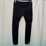 Lululemon Tights Black Scalloped Hem Reflective Tightest Stuff Size 6 Photo 3