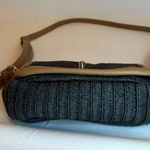 Sun N Sand Accessories Vintage Woven Mini Crossbody Bag - Charcoal/Navy Photo 3
