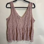 Torrid Blush Pink Lace Babydoll Tank Top Sz 2 (18/20) Cottage Coquette Romantic Photo 7