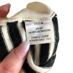 Gryphon New York Sequin Stripe Crewneck Sweater Ivory & Black Size XS Photo 7