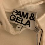 Pam & Gela Off White Cropped Hoodie Photo 4