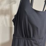 Lands End Chlorine Resistant Tummy Control Square Neck Swim Dress 20W Black Photo 4