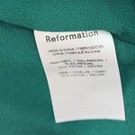 Reformation  Emersyn Dress Emerald Green Midi Ruffle Hem Sweetheart Size 0 Photo 10