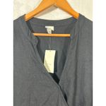 A New Day  Romper 2X Black Faux Wrap NEW Linen Blend Shorts Jumper Photo 2