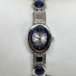 Women quartz analog watch silver tone 18mm links bracelet size 7.5” running Photo 0