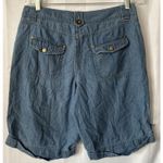 Vintage Y2K Khakis & Co ‎ Size 10 Wide Leg Blue Denim Shorts Bermuda Photo 4