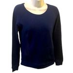 Fabletics Crewneck Sweatshirt Mesh Sides Back Pouch Pocket Sz. XS Blue Photo 0