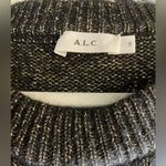ALC Frank A.L.C. Charcoal Alpaca Black Sweater with gold lurex. Photo 2