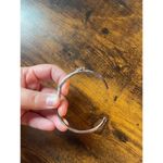 Anthropologie Marlyn Schiff North Star Rhinestone Silver Tone Hinged Bangle Bracelet Photo 5