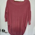 EXPRESS puffy short sleeve round hem sweater size xs dusty rose/ pink color. Photo 0