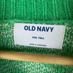 Old Navy  Mock‎ Neck Sweater Green Snowflake Size XXL Tall Holiday Christmas Cozy Photo 5