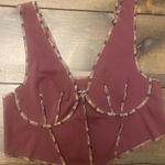Urban Outfitters  Out From Under Womens Medium Purple Stitched Crop Top Photo 0
