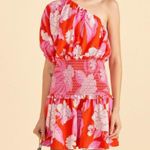 Farm Rio Dewdrop Floral One-Shoulder Mini Dress Women's Small Photo 0