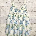 Sky To Moon L White Floral Sweetheart Cottagecore Milkmaid Babydoll Empire Dress Size L Photo 0