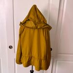 ZARA  GOLDEN MUSTARD YELLOW HOODED RAIN JACKET PEPLUM OUTERWEAR Photo 1