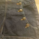 Blue Spice Mid Rise Denim Sailor Shorts Women Junior 9/10 Button Dark Wash 50’s Photo 3