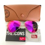 Ray-Ban Aviator Sunglasses Pink Size 58mm Photo 0