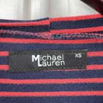 Michael Lauren Cuba T Shirt Dress Navy Red Stripe Size XS New Photo 3